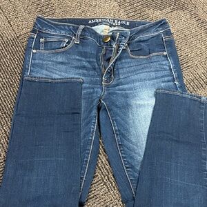 American Eagle Outfitters Women's Dark Blue Skinny Jeans